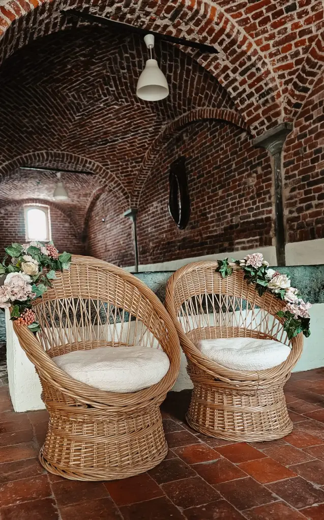 Lot de 2 Fauteuils - Rotin tréssé