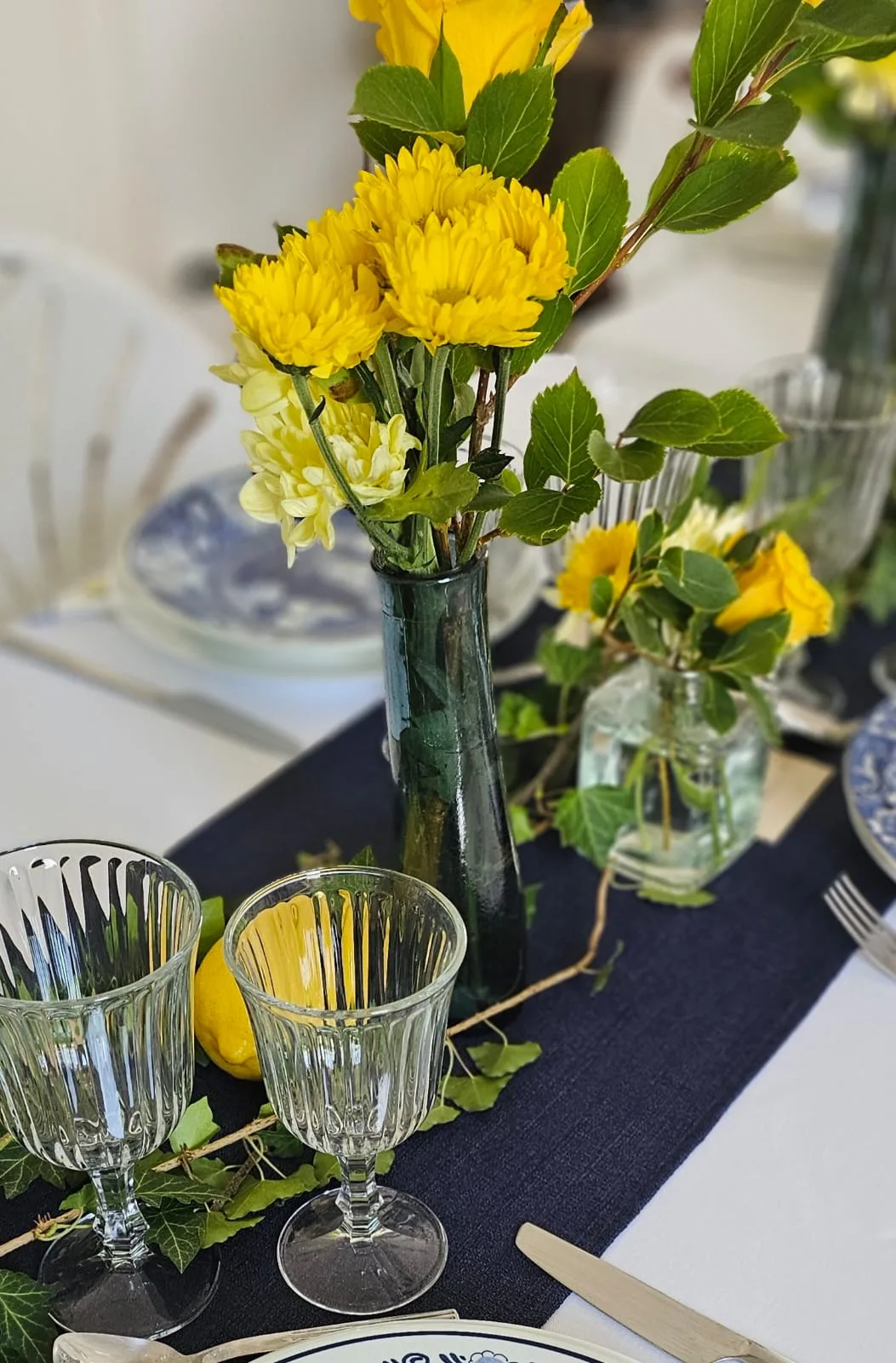 Chemin de table - Bleu