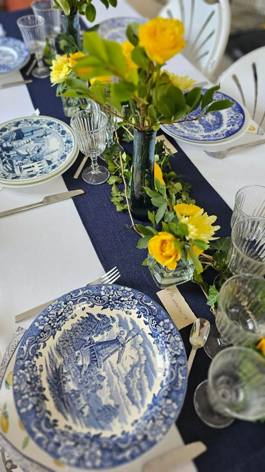 Chemin de table - Bleu