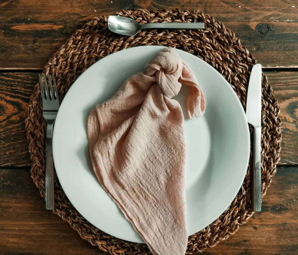 Serviette de table - Gaz de coton Dusty Rose