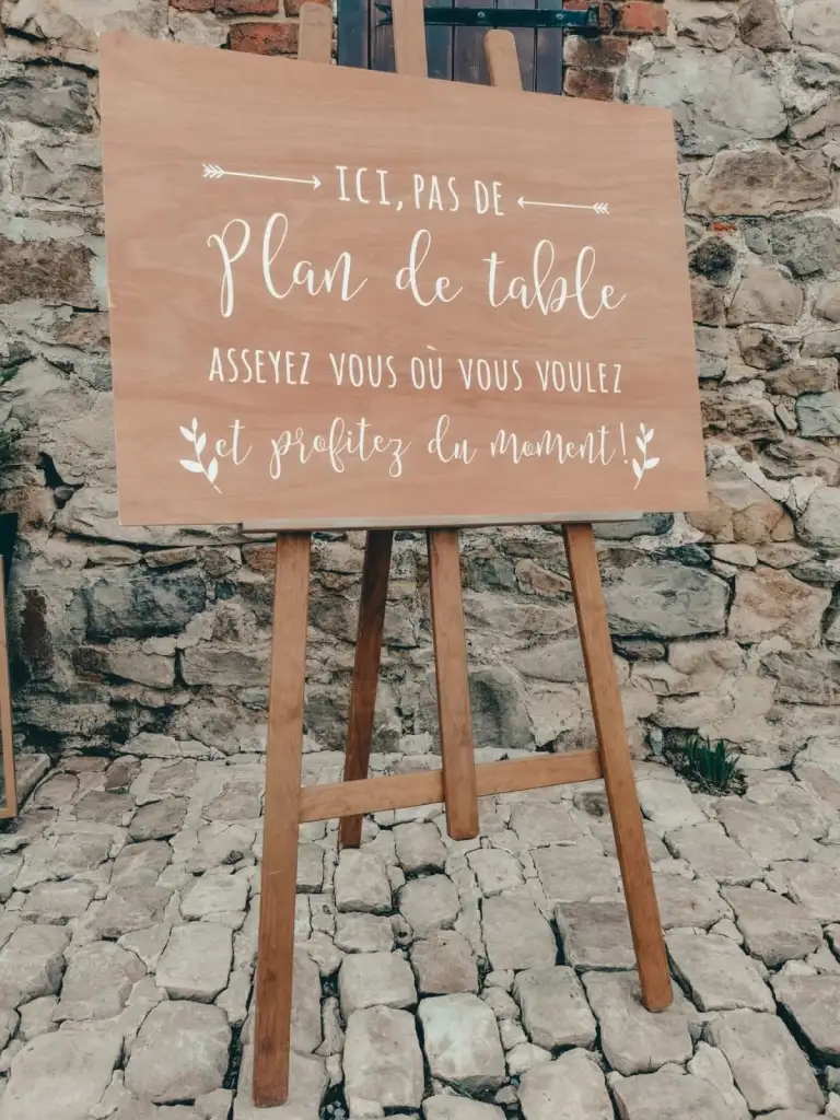 Panneau bois - Plan de Table